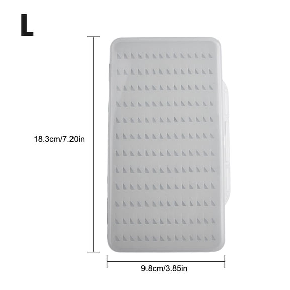 1 Pcs Transparent Slim To Store Fly Hook Box Fishing Gear Fishhooks Waterproof Fly 1 Pcs Transparent Slim To Store Fly Hook Box L