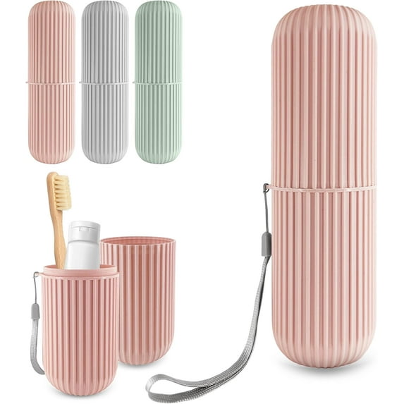 1 Pcs Travel Case for Toothbrush, Toothpaste and Makeup Brushes, Toothbrush holders travel. Portable Holder for Home, School, Camping and Bathroom