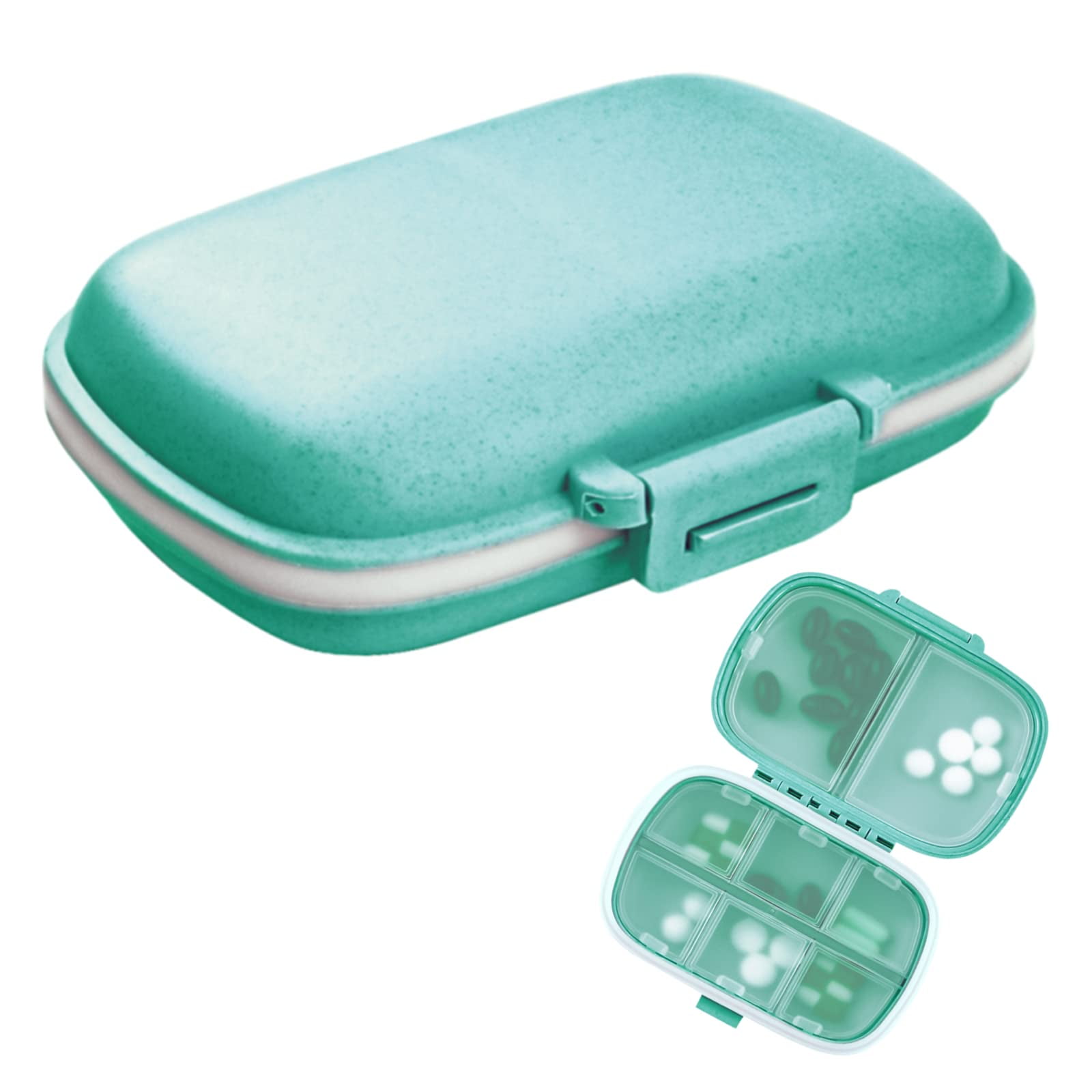 Pill Box 4 Compartment Pill Container for Purse, Portable Medicine  Organizer Daily Vitamin Organizer Small Pill Case Cute Pill Organizer  Travel Pill