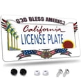 thumbnail image 1 of 1 Pcs Patriotic Eagle Emblem License Plate Frame,License Plate Cover for Car Decorative Parts,Aluminum License Plate Bracket Holder Rust-Proof for US Standard Car, 1 of 8