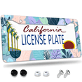 thumbnail image 1 of 1 Pcs Tropical Leaf License Plate Frame, License Plate Cover for Car Decorative Parts, Aluminum License Plate Bracket Holder Rust-Proof Weather-Proof for US Standard Car, 1 of 9