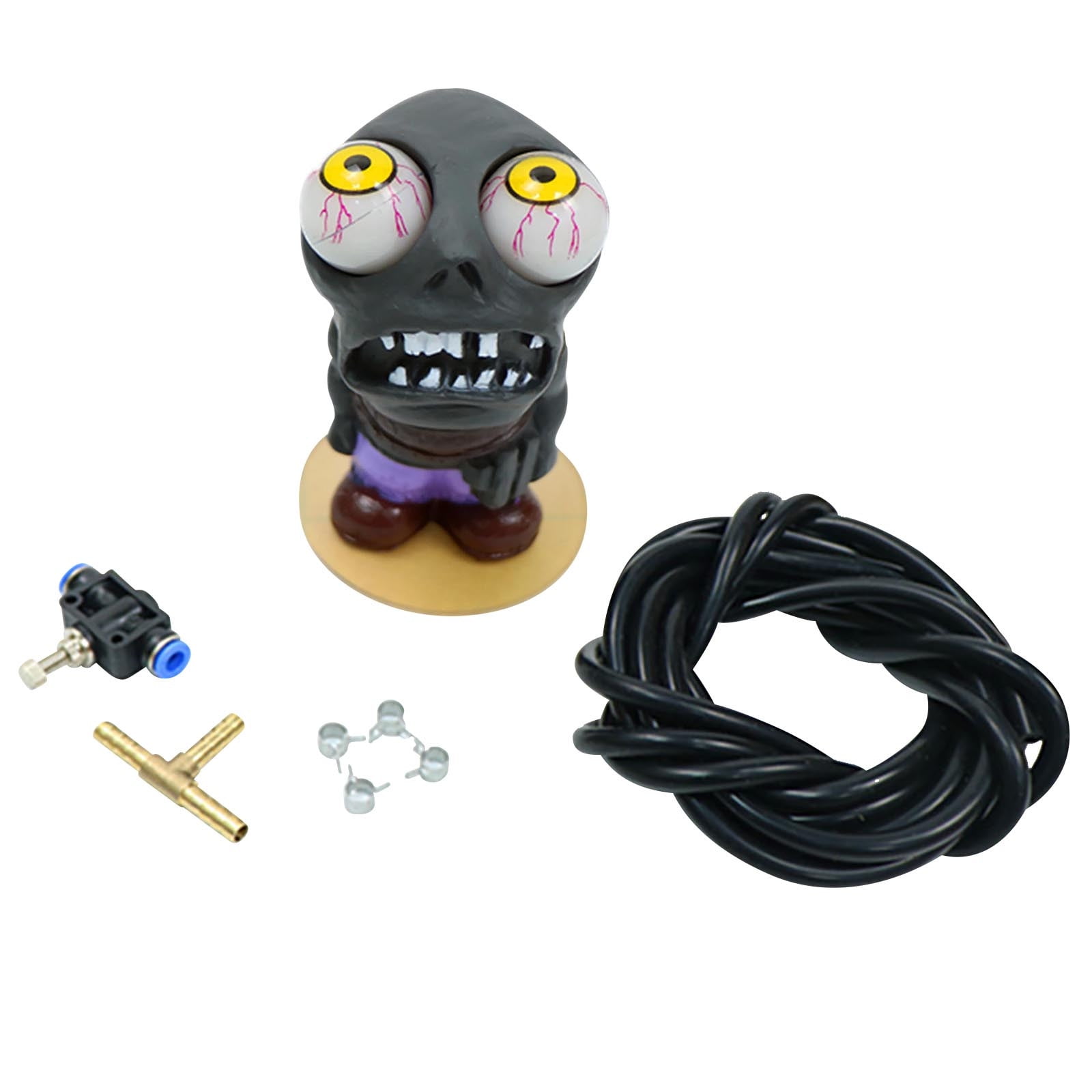 1 Pcs Turbo Boost Eye Popping Car Dashboard Doll - Funny Stress Relief Decoration with Expanding Eyes for Vehicle Interior & Office Desk - Rubber Automotive Gauge Accessory