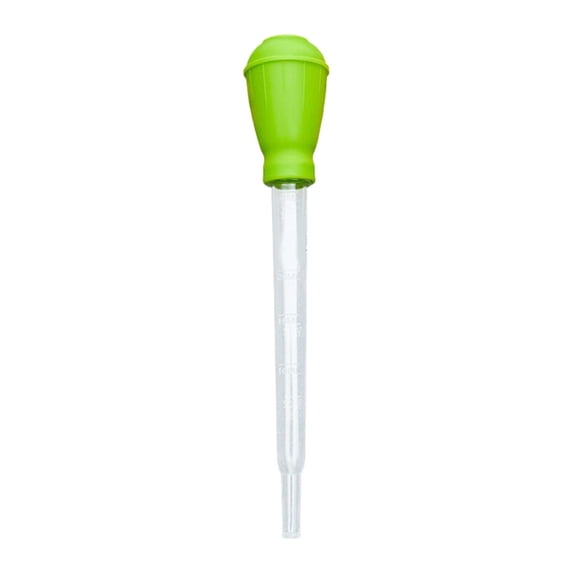1 Pcs Turkey Basters for Cooking with Measurements,1Oz(30Ml) Plastic Turkey Baster,11 Inch Baster with Transparent Tube,Portable Turkey Oil Suction Tube,Turkey Baster with Silicone Bulb,Green