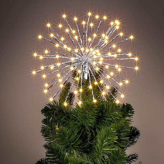 1 Pcs Twinkling Starburst Christmas Tree Star Topper 120 Lights