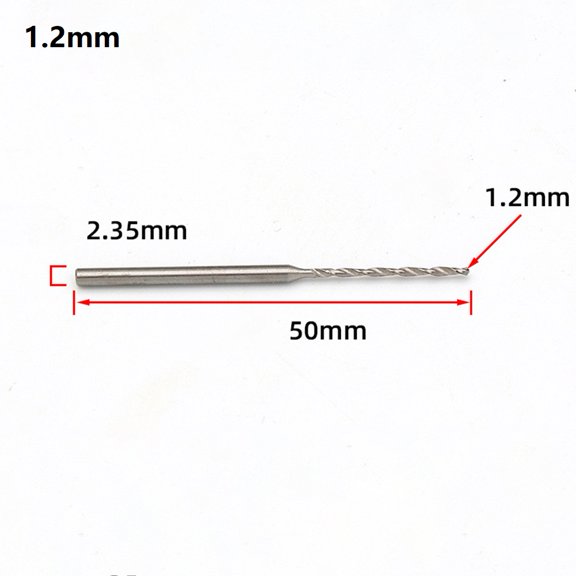 1 Pcs Twist Drill Bit 2.35mm Shank Straight Handle Hss Drill Bit 0.8-2.0mm Woodworking Tools Electrical Drill Accessories