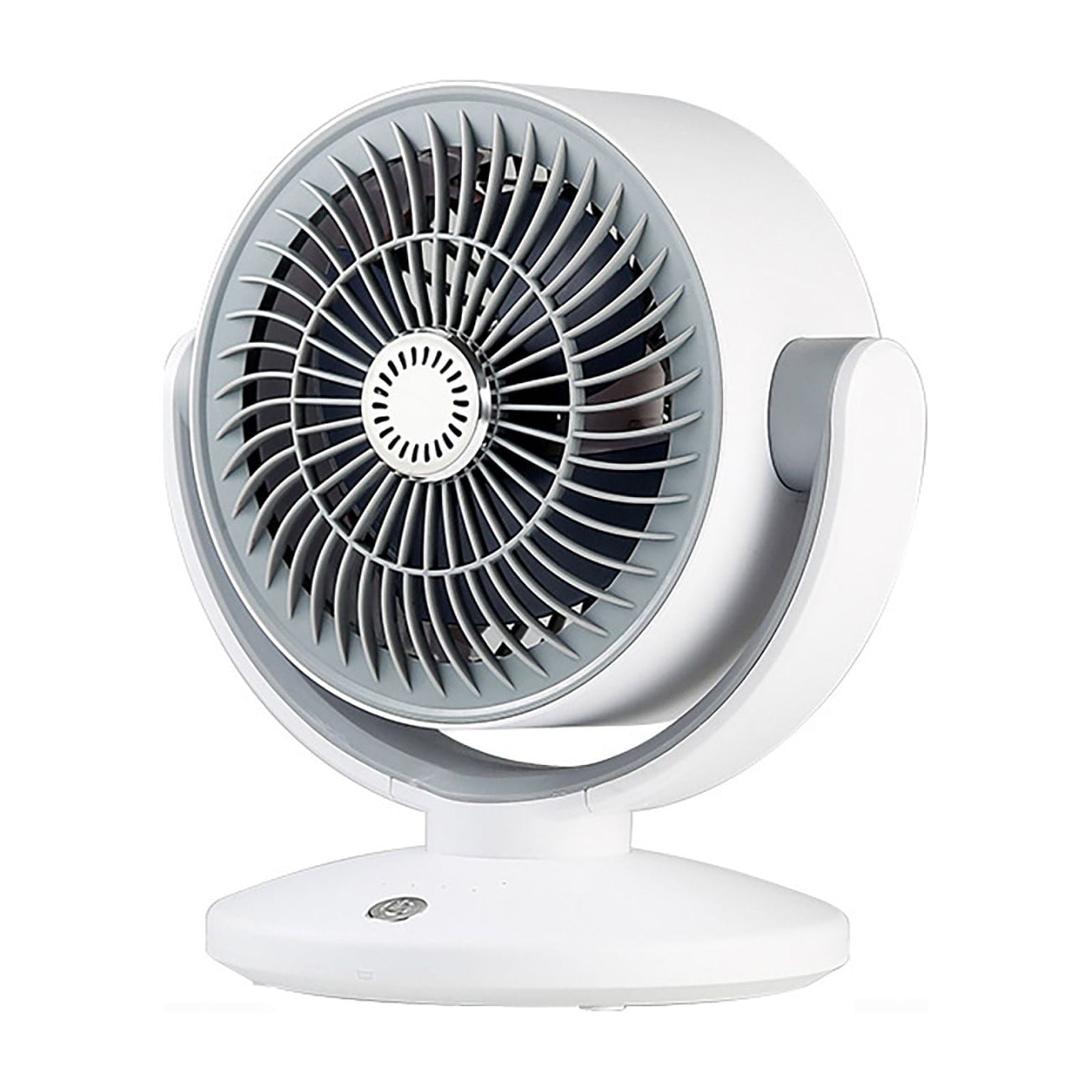 1 Pcs USB Rechargeable Portable Fan with 3 Speeds, 2400mAh Battery, 7.5H Runtime, Adjustable Head Shaking, Aromatherapy Slot, Quiet for Camping Office Dorm Desktop