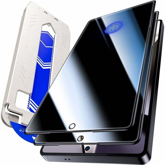 1 Pcs Ultra-Privacy Tempered Glass for Samsung Galaxy S25 Screen Protector |9H+ Hardness | Case Friendly Reinforced Glass Screen Protector with Dust Removal & Installation Frame, Black