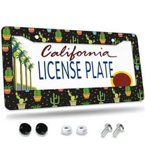 1 Pcs Unicorn and Desserts License Plate Frame, License Plate Cover for Car Decorative Parts, Aluminum License Plate Bracket Holder Rust-Proof for US Standard Car
