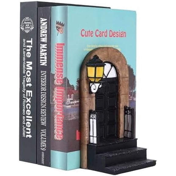 1 Pcs Unique Book End DecorativeAntique Bookend Art Deco BookendUnique Bookend Book Stopper Book Holder Decorative Book End for Shelves Desk Home Office Bookshelf Decoration Antique Books Decor