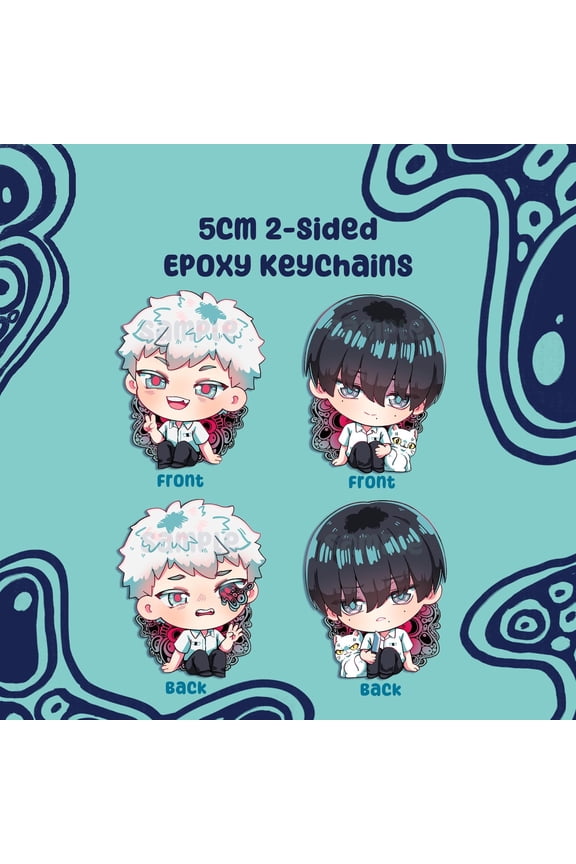 1 Pcs Unofficial BL Horror Manga Epoxy Keychains
