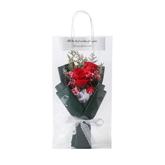 1 Pcs Valentine'S Day Gifts,17.72 Inch Artificial Soap Bouquets,Valentine'S Day Mother'S Day Flower Bouquet,Artificial Soaps Flower Bouquet For Women Birthday Gift Anniversary Thanksgiving,C