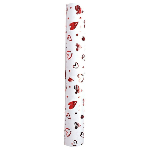 1 Pcs Valentine'S Day Wrapping Paper,Hearts Wrapping Paper Roll,16.92 Inch X 9.84 Ft Foil Heart Mini Roll Gift Wrap,Valentine'S Day Gift Wrap Paper for Diy Art Crafts,Wedding,(E,16.92 in x 9.84 Ft)