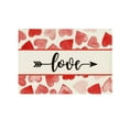thumbnail image 1 of 1 Pcs Valentine's Day Placemats,Valentines Day Table Decor,Linen Table Mats,Mats Washable Vinyl Love Hearts Table Decoration for Anniversary Wedding Party Kitchen Dining Table(Red2), 1 of 6