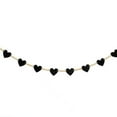 thumbnail image 1 of 1 Pcs Valentines Day Garland,Heart Garland Banner,Pre-Strung Valentines Decorations,Wood Bead Garland,Farmhouse Valentine’S Day Hanging Banner For Mantle,Wedding, Anniversary Decorations,Black, 1 of 3