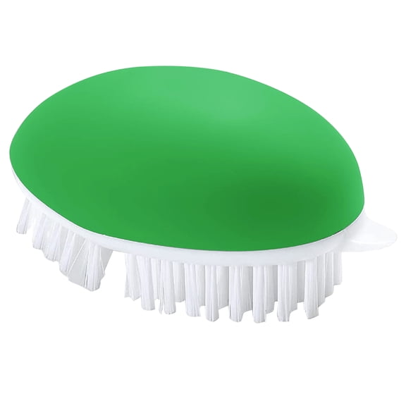 1 Pcs Vegetable Brush,Non-Slip Grip Potato Scrubber,Veggie Brush with Flexible and Hard Bristles,Kitchen Cleaning Brush,Small Food Scrubber for Fruits and Vegetables,Cleaning Brushes,Green