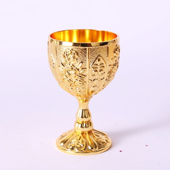 1 Pcs Vintage Mugs 30ml Wine Glasses Retro Creative Small Beverage Wine Cup Gold for Home Bar Party Supplies