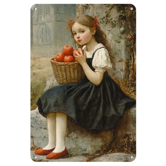 1 Pcs Vintage Style Aluminum Wall Art, Classic Country Scene Metal Sign for Home, Bar, Club, Cafe, Restaurant, Billiard Room, Hotel, Office, Bedroom, Bathroom, Garage