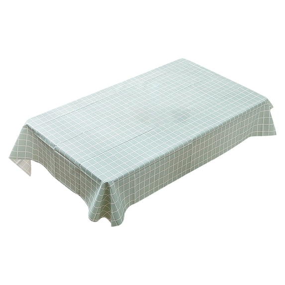 1 Pcs Vinyl Rectangular Table Cloth, 100% Waterproof Oil Proof Spill Proof PVC Table Cloth, Wipe Clean Table Cover for Dining Tables, Buffet Parties and Camping 54x35"