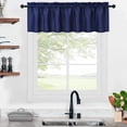thumbnail image 1 of 1 Pcs Waterproof Tier Curtains Valance, Rod Pocket Waffle Woven Textured Short Window Curtain for Cafe, Bathroom, Kitchen, 1 of 7