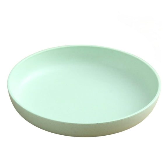 1 Pcs Wheat Straw Plates, Unbreakable Wheat Straw Plates, Reusable Dinner Dishes Lightweight Plates Salad Kids Adult Plate for Kitchen Camping