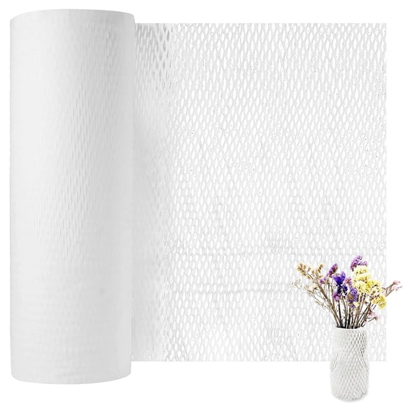 1 Pcs White Honeycomb Packing Paper,Cushion Packing Paper for Moving Shipping Packaging Breakables(16.4 ft x 11.8 in)