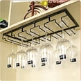 thumbnail image 1 of 1 Pcs Wine Glass Holder,Wine Glass Rack Under Cabinet, Metal Wine Glasses Hanger For Bar Kitchen,Wall Mount Under Cabinet Storage Rack,Stemware Holder,Glass Storage Hanger Organizer,5 Slots, 1 of 7