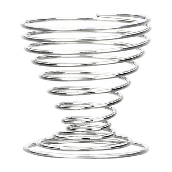 1 Pcs Wire Egg Cup Holders,Stainless Spring Wire Egg Cup Holder,Metal Spring Wire Tray Egg Cups Holder,Kitchen Serving Cup Egg Tray,Egg Support Display Stand Rack,Kitchen Gadgets,(Silver)