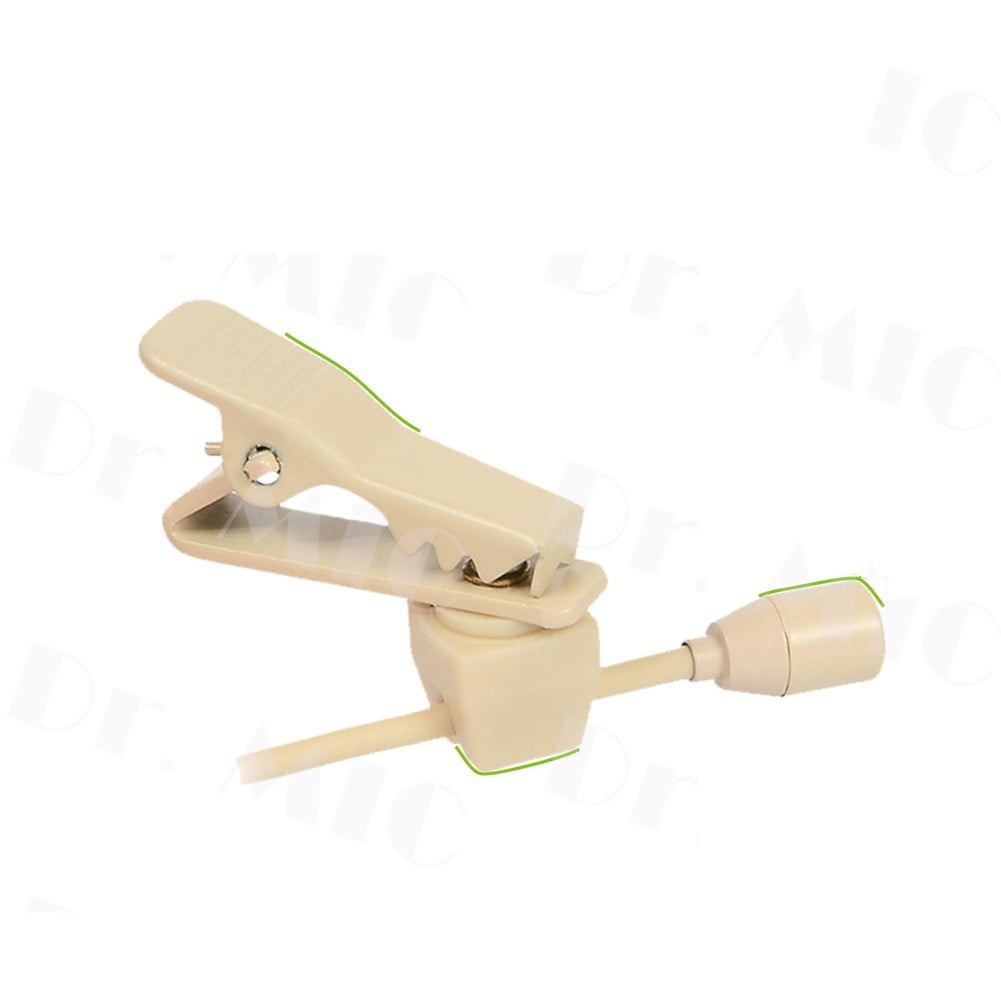 1 Pcs Wireless Lavalier Microphone Beige 3Pin 4Pin XLR Clip Lapel Mic