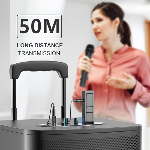 1 Pcs Wireless Microphone 2 Channels VHF Professional Handheld Mic For Karaoke Live Performances Auditoriums Parties