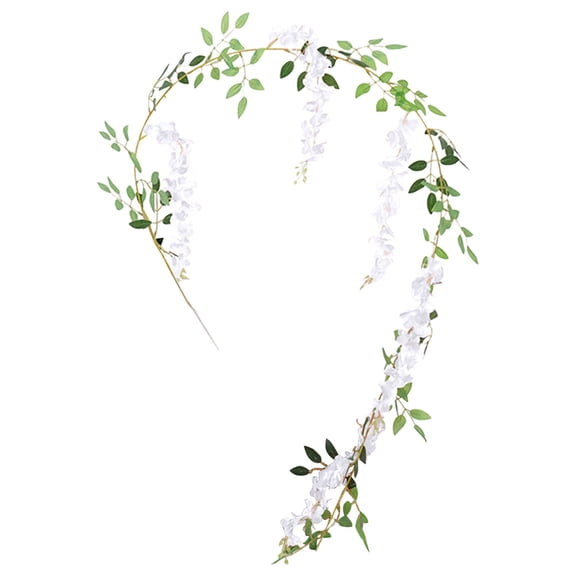 1 Pcs Wisteria Artificial Flowers Garland,6.23 Ft Wisteria Hanging Flowers,Artificial Silk Wisteria Vine,Flower Garland Decorations For Home Table Garden Outdoor Wedding Arch Decoration,(E,6.23 ft)