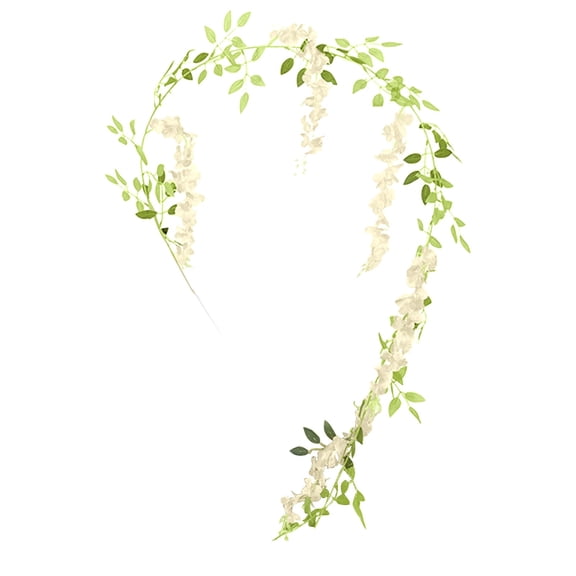 1 Pcs Wisteria Artificial Flowers Garland,6.23 Ft Wisteria Hanging Flowers,Artificial Silk Wisteria Vine,Flower Garland Decorations For Home Table Garden Outdoor Wedding Arch Decoration,(P,6.23 ft)