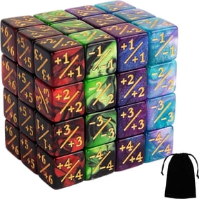 SWAJUJA 48 PCS Magic The Gathering MTG Counter Dice Marble Bulk Life Counters Tokens Dice Compatible with Magic Card Game Accessories CCG Creature Stats, 4 Colors