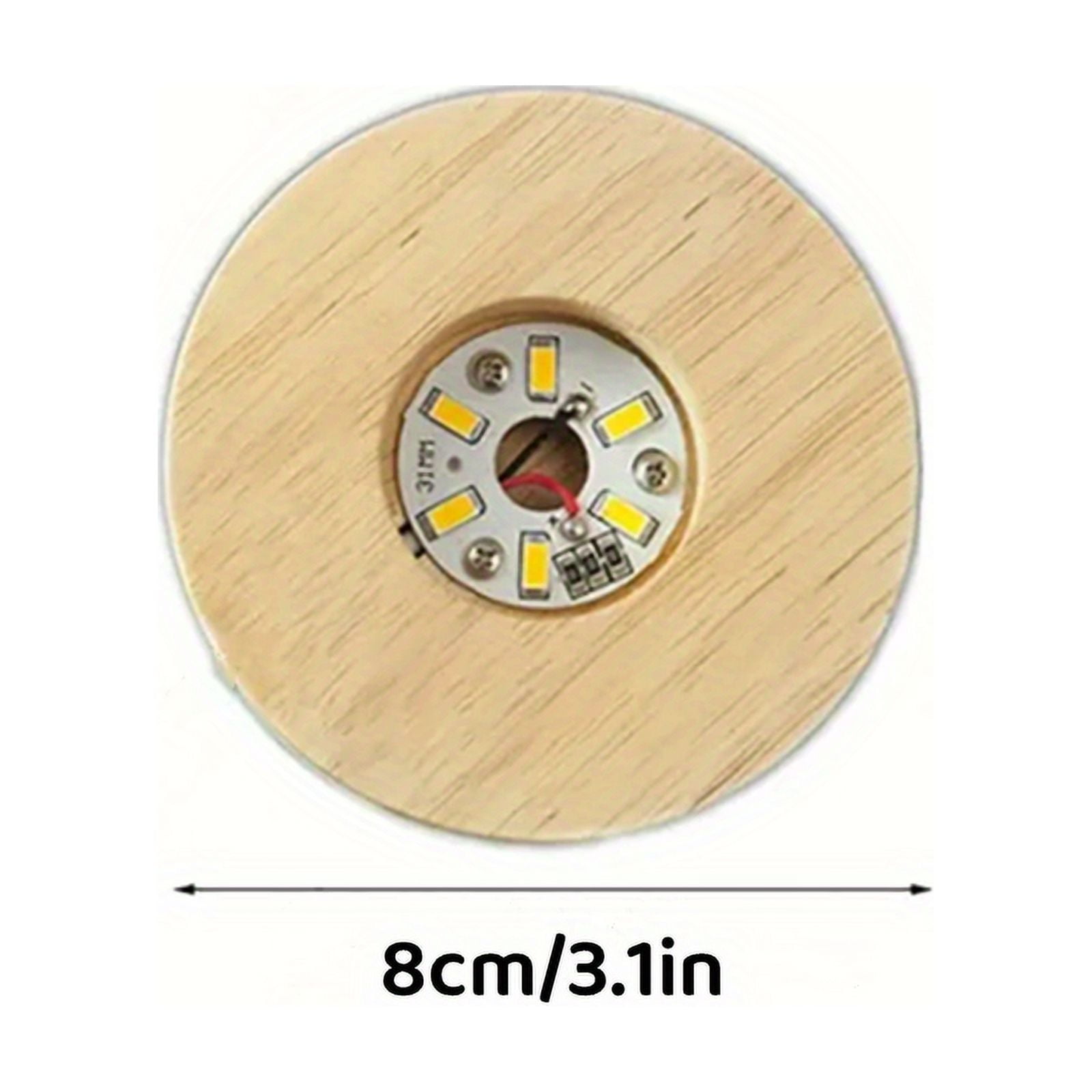 1 Pcs Wood Light Display Base Wooden LED Light Display Base Wood LED
