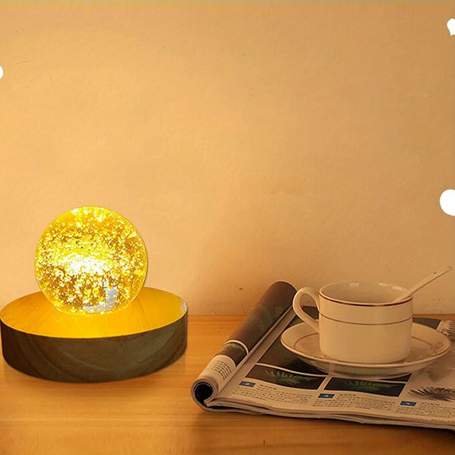 1 Pcs Wood Light Display Base Wooden LED Light Display Base Wood LED