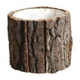 thumbnail image 1 of 1 Pcs Wooden Flower Pot Bark Bucket Planter Rustic Flower Planter Plant Vase Container Flower Arrangement Holder for Outdoor Indoor Home Decor (4.7in Diameter X 4.3in Height), 1 of 9