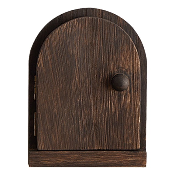 1 Pcs Wooden Outlet Cover, Decorative Light Switch Cover Door Shape Self Adhesive Wall Plate Protector for Bedroom Kitchen Bathroom Switch Guard Wall Art Decor