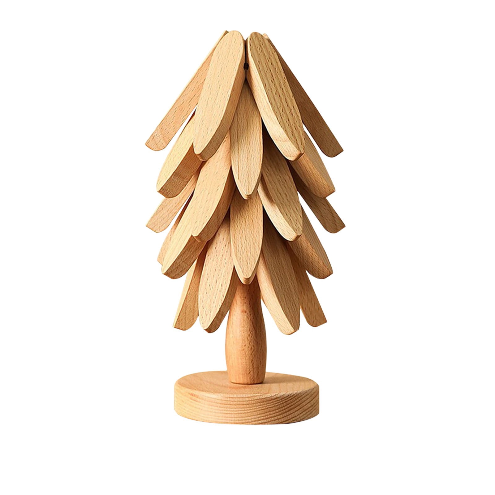 Trivett Tree 1 Pcs Wooden Trivets for Hot Dishes, Walnut Trivet, Natural Foldable ...