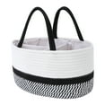thumbnail image 1 of REGALWOVEN 1 Pcs Woven Storage Basket, Shelf Closet Storage Bin for Blankets and Clothes Black 14.2x9.1x7.1', 1 of 6