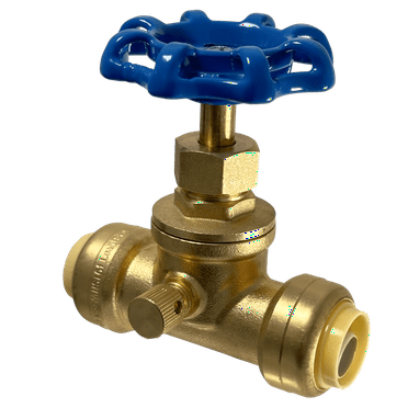 Xfitting, Brass 1/2 In Push Fit Stop Valve