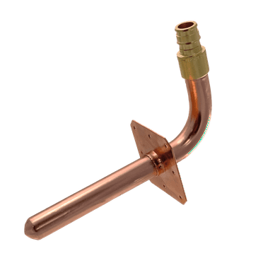1 Pcs. XFITTING 1/2" Pex-A Stub Out Elbow with Flange, 4" x 6"