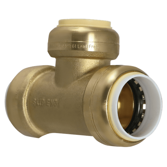 1 Pcs XFITTING 1" PVC x 1" PVC x 1" CTS Push Fit Tee, 1 Inch Push To Connect Tee