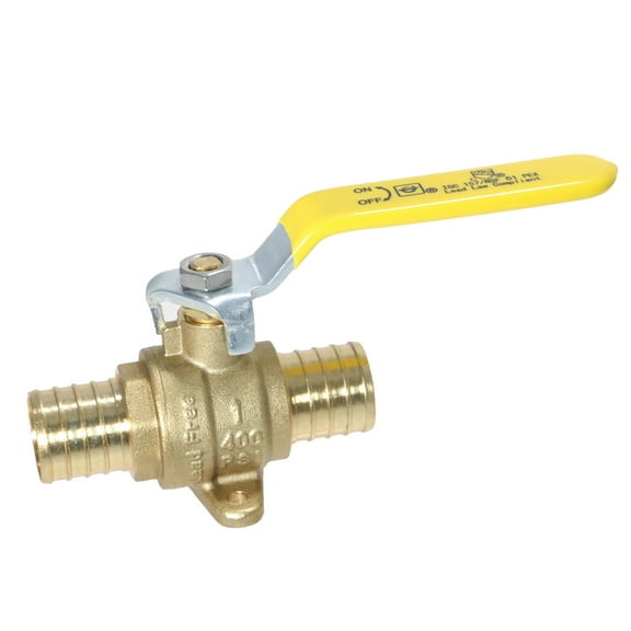 1 Pcs XFITTING Barb Crimp Pex 1 Inch Ball Valve With Drop Ear, 24-3-5=1XX
