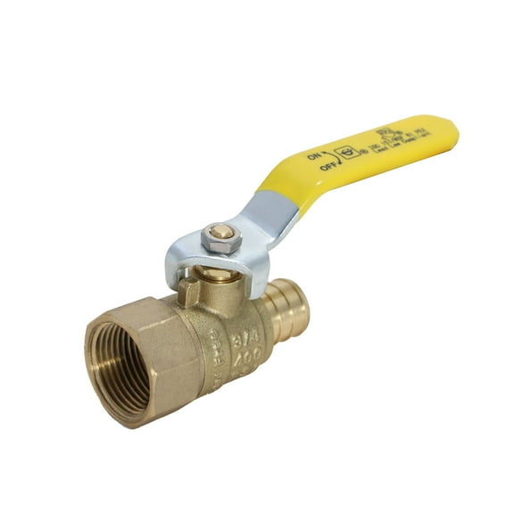 1 Pcs XFITTING Barb Crimp Pex 3/4 Inch x 3/4 Female Ball Valve, 24-1-8=1X