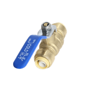 1 Pcs XFITTING Push Fit 1/2 Inch x 1/2 Inch Push Fit Ball Valve Blue, 28-2-2=1XX