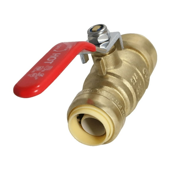 1 Pcs XFITTING Push Fit 3/4 Inch x 3/4 Inch Push Fit Ball Valve Red, Hot,