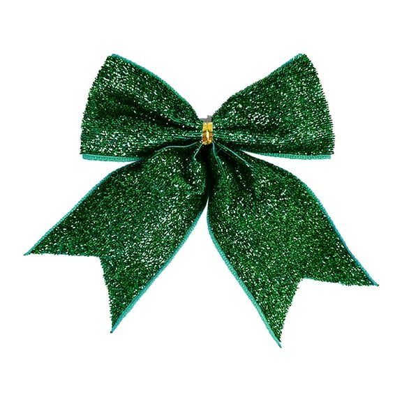 1 Pcs Xmas Decorative Bows Ornaments, Christmas Bow Decorations Sequin Wreaths Bows, Wide Bow for Home Christmas Party Supplies