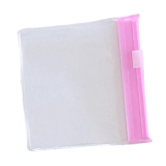1 Pcs Zippered Pill Pouch Bags, Small Portable Travel Pill Bag, Reusable Clear Small Items Storage (Pink)