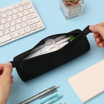 Under $1 Pencil Case, Cute Cylindrical Pencil Case Elementary Campus Student Stationery Bag Large Capacity Zipper Pencil Case Stationery Storage Bag Back to College
