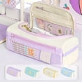 thumbnail image 1 of Under 1$ Pencil Case Large Capacity Multi Functional Pen Pouch Stationery Organizer for College Office Teens 9.1x3.3x3.3 in Cloth Multicolor by Xuniizn, 1 of 7