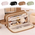 thumbnail image 1 of Under 1$ Pencil Case Retro Style Large Capacity Portable Stain Resistant Rectangular Pen Pouch Storage Organizer for College Office Teens 8.7x4.3x2.8 in Cloth Multicolor by Xuniizn, 1 of 7